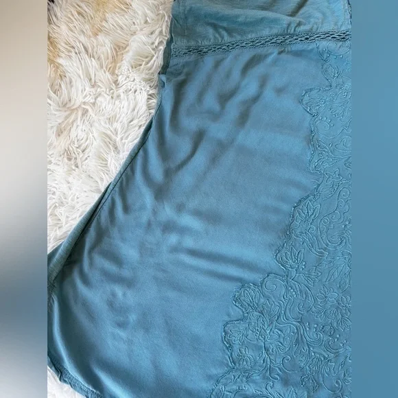 Gloria Vanderbilt Womens Aqua Short Sleeve Top Size XXL♥️5/25$ - Picture 4 of 8